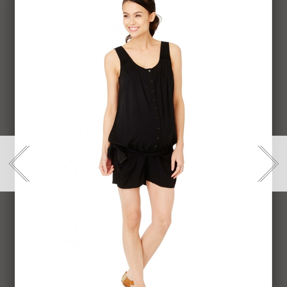 Rosie Pope Maternity M Elizabeth Romper Black